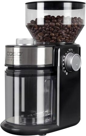 Електрична кавомолка CASO Barista Crema, переможець тесту, дисковий млин, регулювання помелу від дрібного до грубого, 150 Вт, стильний дизайн