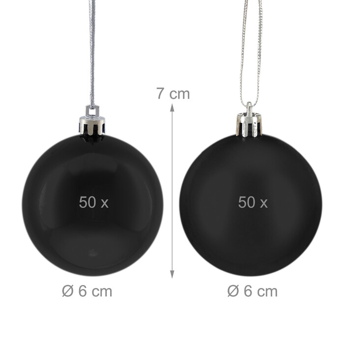 Relaxdays Set of 100 Christmas Baubles