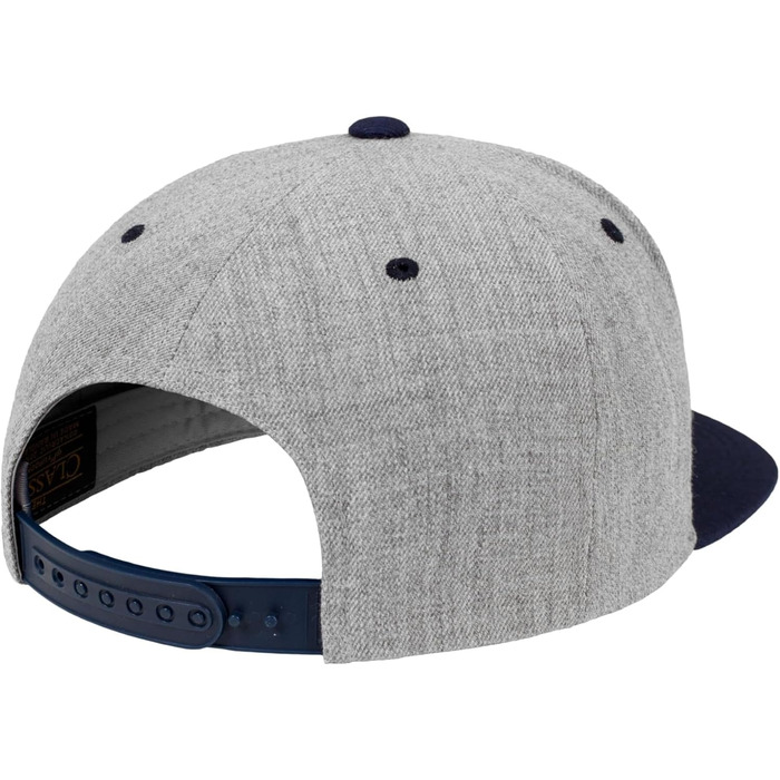 Кепка Flexfit Unisex Classic Snapback двоколірна, універсальний розмір (Heather/Navy)
