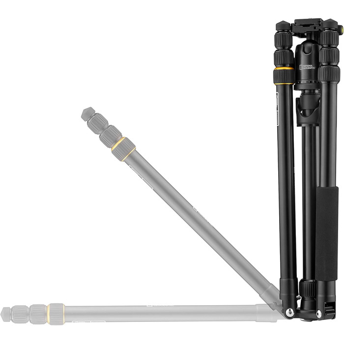 Штатив National Geographic Foto з моноподом, карбон, 5 секцій, 8 кг, кулькова головка, швидкозмінна платформа, для фото та відео