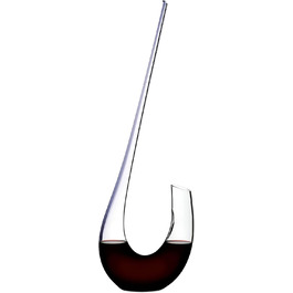 RIEDEL Winewings Decanter, Single Pack, Clear Crystal Glass with Purple, Handcrafted