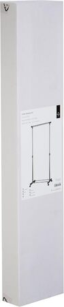 Premier Housewares Clothes Rail with Wheels, Chrome, Plastic, Grey, 43x80x152