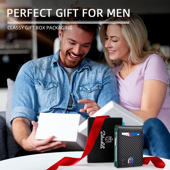 Чоловічий гаманець Zitahli Sport-Fan: 10-12 карт, RFID-захист, шкіряний, тонкий, з відділенням для грошей та візитки