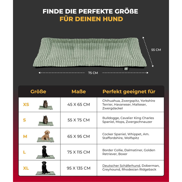 М'яка ковдра для собак XS з антиковзним покриттям – комфортний лежак для вашого улюбленця (зелений, 55x75 см)