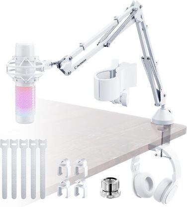 Кріплення для мікрофона на настільний стіл, 40 см, для HyperX QuadCast, Blue Yeti, 360° оберт, з адаптером 3/8' - 5/8'