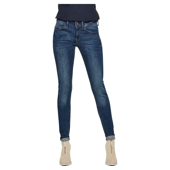 Джинси скінні G-Star Lynn Mid Waist (28W/30L, Medium Aged) – жіночі вузькі джинси середньої посадки