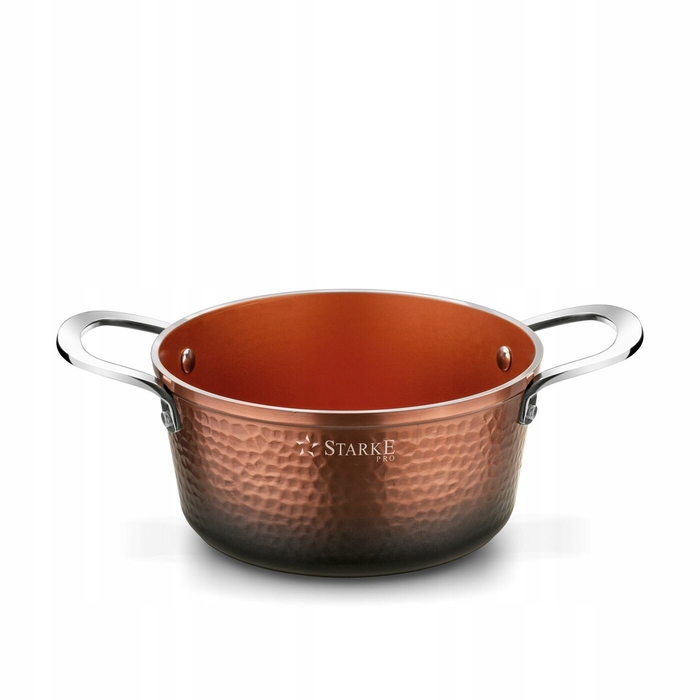 Міцний сотейник для духовки та індукції Starke Pro Glossy Copper, 1,6 л, 18 см