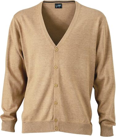 Кардиган чоловічий James & Nicholson V-подібний виріз, бежевий (Camel), розмір L