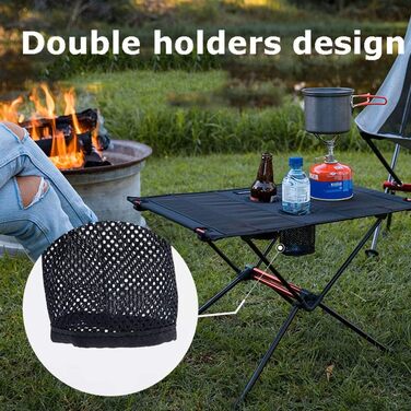 Складний кемпінговий стіл Tentock Ultraleicht з алюмінію - для пікніка, походів, подорожей та дому (чорний)