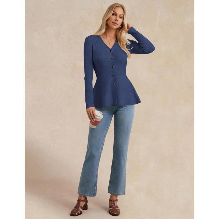 Жакет Grace Karin для жінок, в'язаний, без рукавів, кардиган, осіння мода, повсякденний стиль, елегантний камізель (M, блакитний)