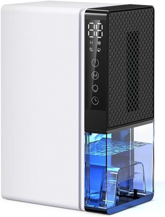 Електричний осушувач повітря 2800 мл з нічним режимом та 7-кольоровим нічним світлом, тихий осушувач для дому, з таймером для ванної кімнати та спальні