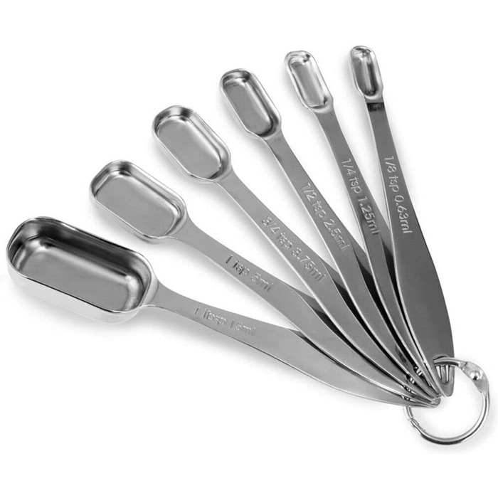 Набір мірних ложок Buy-Simplicity® 6шт з нержавіючої сталі для кухні