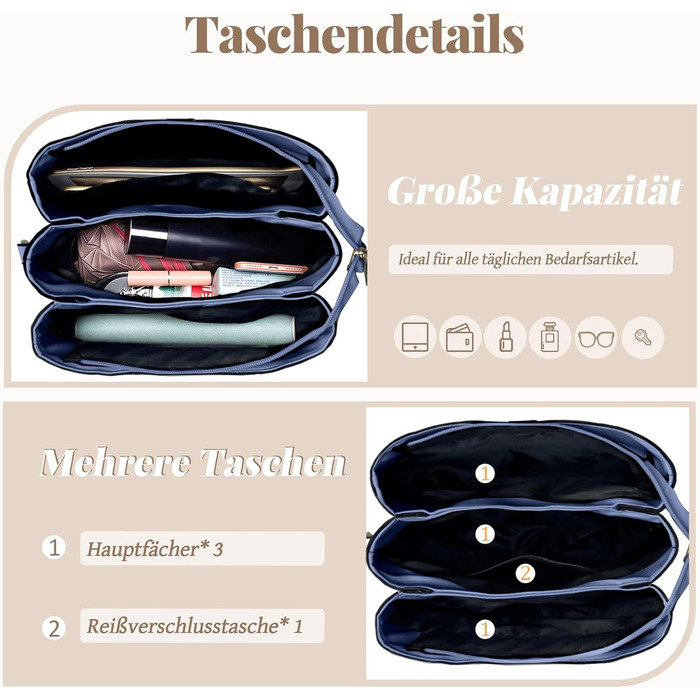 Стильна жіноча сумка-шопер Blau з ручками та ланцюжком, шкірзам, для роботи, подорожей, школи