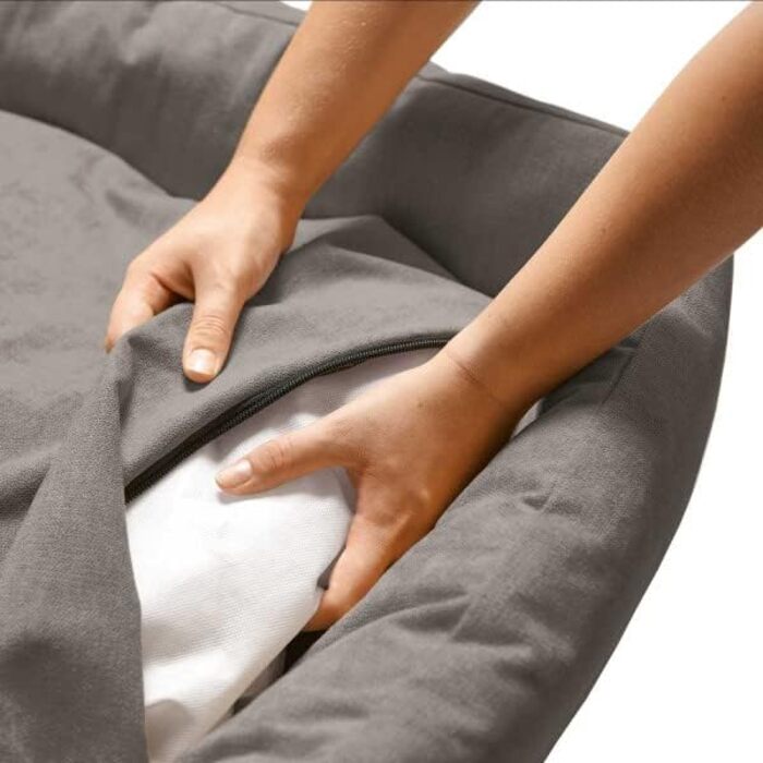 HUNTER EIBY - лежанка для собак, сірого кольору, з технологією Easy Clean, легка у догляді (L)