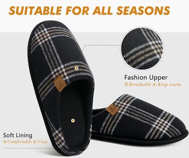 Чоловічі халапи COFACE з фетру, теплі та зручні, з антиковзкою гумовою підошвою, для дому та вулиці, розмір 40-49, Lässig, чорний, 44 EU