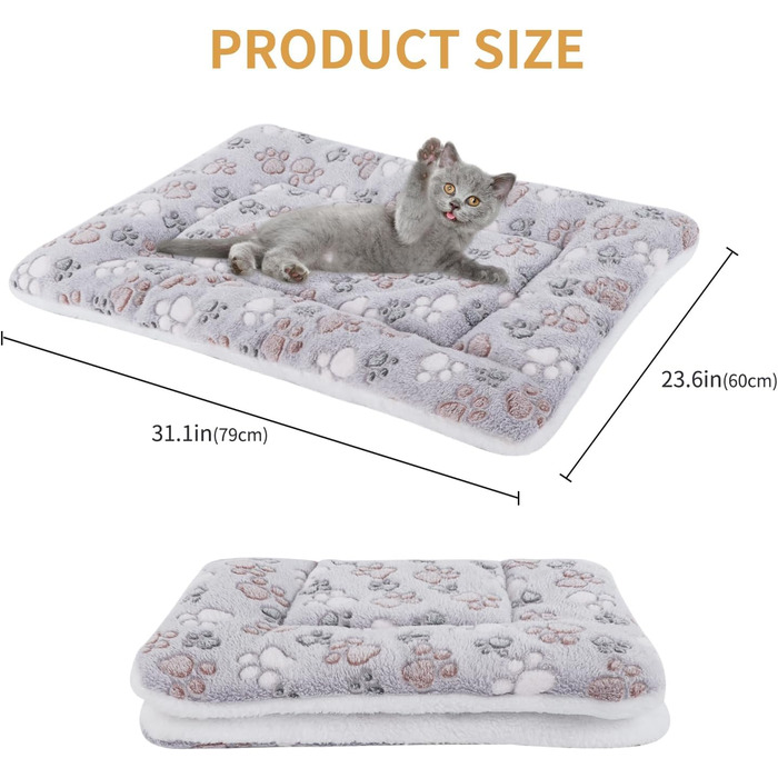 М'яка підстилка для собак та котів з флісу, 89x68 см (синій фон з білими зірками)