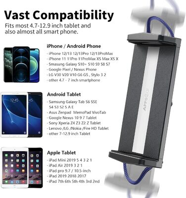 Утримувач для планшета в автомобіль APPS2Car, 360° обертання, сумісний з iPad Pro/Air/Mini та іншими планшетами 7.9-11 дюймів