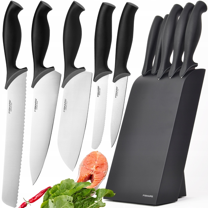 Набір ножів у підставці Fiskars Control, 5 предметів