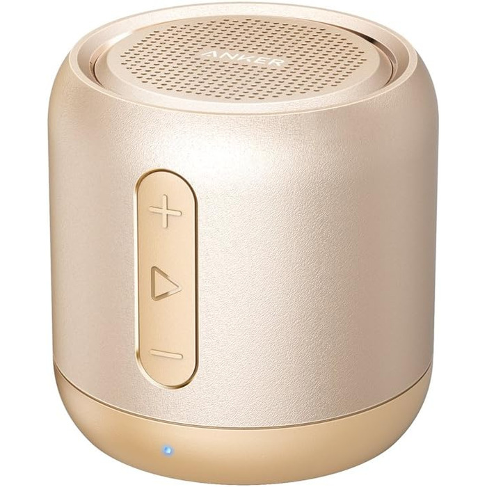 Портативна Bluetooth колонка Anker Soundcore Mini з FM радіо, 15 годин роботи, 20 м радіус дії та потужним басом (золота)