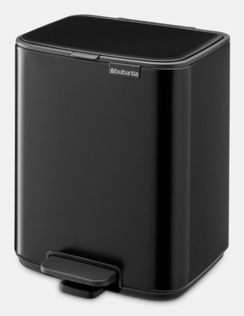 Сміттєвий кошик з педаллю BRABANTIA Bo, 7 л, матовий чорний