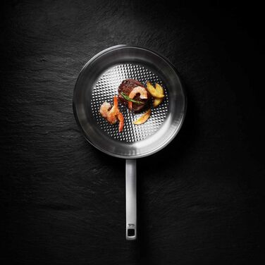 Сковорода Fissler Original Profi Collection з нержавіючої сталі, 24 см з внутрішньою шкалою та Novogrill