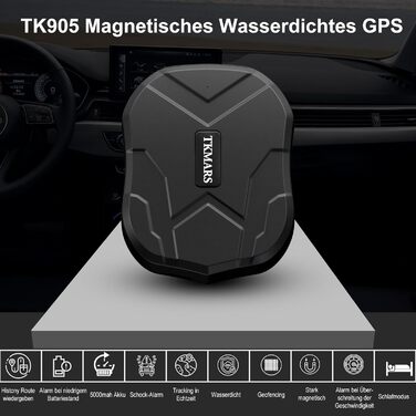 GPS-трекер TKMARS TK905 для авто, магнітний, водонепроникний, без абонплати, 90 днів автономної роботи, 5000 мА·год, з безкоштовним додатком