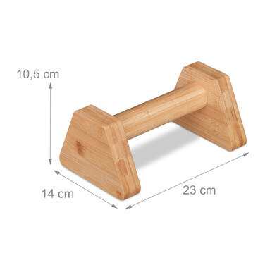 Relaxdays Bamboo Parallettes - Set of 2