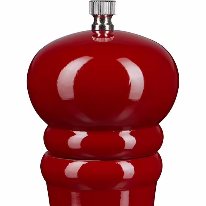 Relaxdays Pepper Grinder, Wood, Ceramic Grinding Mechanism, Large, HxWxD: 40 x 6 x 6 cm, Classic Design, Red