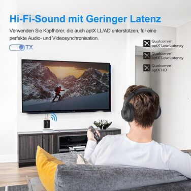 Bluetooth-трансмітер та ресивер 1Mii ML302+, двоканальний адаптер для ТБ та навушників (Dual Link)