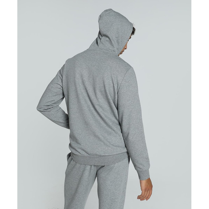 Чоловіча толстовка Puma ESS No. 1 Logo Hoodie з капюшоном, сіра (Medium Gray Heather), розмір XL