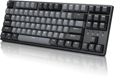 Механічна клавіатура DURGOD Taurus K320 TKL | 87 клавіш | USB-C | PBT кейкапи | Програмовані клавіші | NKRO | Windows & Mac (Space Grey, Cherry Clear)