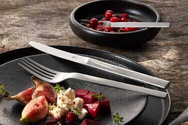 ZWILLING 1027162 Minimal Cutlery Set, 68-Piece, for 12 People, 18/10 Stainless Steel, Vintage-Style Dinner Cutlery, Hammered, Dishwasher-Safe, Silver