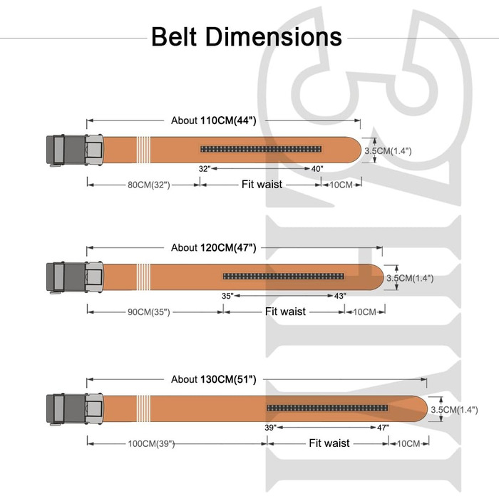 Чоловічий шкіряний ремінь на пряжці з автоматичним закриттям, ширина 35 мм, білий, 110 см (розмір 33'-39')