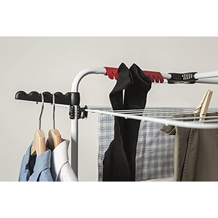Сушарка для білизни Vileda Mixer 4, 40 м, 4 яруси, сталева, на колесах з гнучкими з'єднаннями