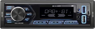 Автомагнітола Caliber 1DIN Bluetooth, DAB+/FM, 4x55Вт, USB/Micro SD, зарядка 2.1A, AUX, гучний зв'язок, RCA вихід, DAB+ антена, підтримка MP3/WMA/APE/FLAC/AAC