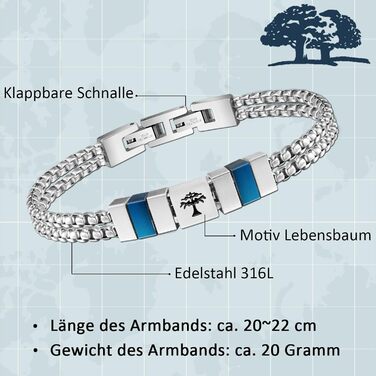 Браслет чоловічий FANCIBAND з нержавіючої сталі 316L з гравіюванням