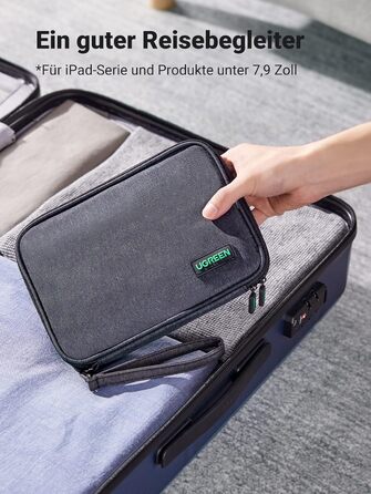 UGREEN Electronic Travel Cable Bag Universal Travel Cable Organizer Electronic Accessories Case 2-Layer Large Electronic Accessories Bag for Cables, Chargers, Power Bank, Tablet (S)