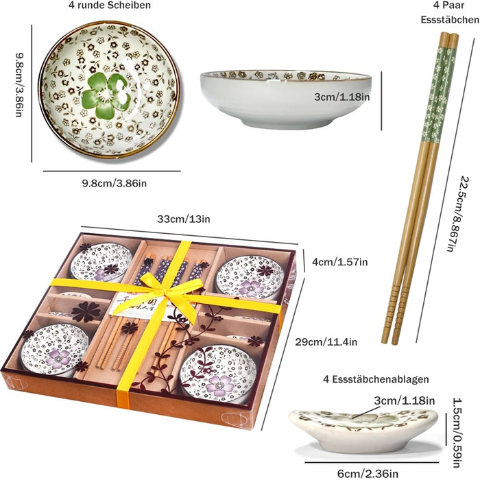 Набір для суші на 4 особи, 12 шт., кераміка, набір для сервірування, керамічні соусники, дизайн 