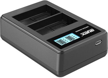 Зарядний пристрій USB Dual для акумуляторів Nikon EN-EL15 (Z7 II, Z6 II, Z5, D850, D780, D750, D600) з LCD-дисплеєм