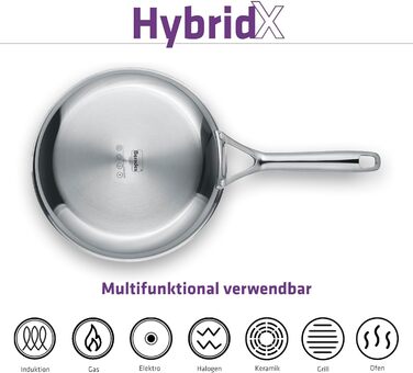 Сковорода Berndes HybridX 28 см з антипригарним покриттям b.nature Quartz - для всіх типів плит, включаючи індукційні. Без PFAS.