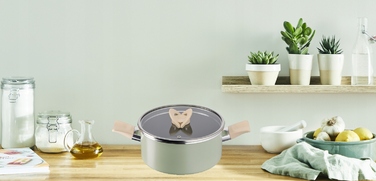 Каструля традиційна з кришкою Tefal Blossom G1744624, алюмінієва, для індукційних плит, 5,2 л