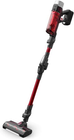 Акумуляторний вертикальний пилосос Rowenta X-Force Flex 9.60 Complete RH2099WO, 100 AW, з LED-підсвіткою та повним набором насадок, червоний