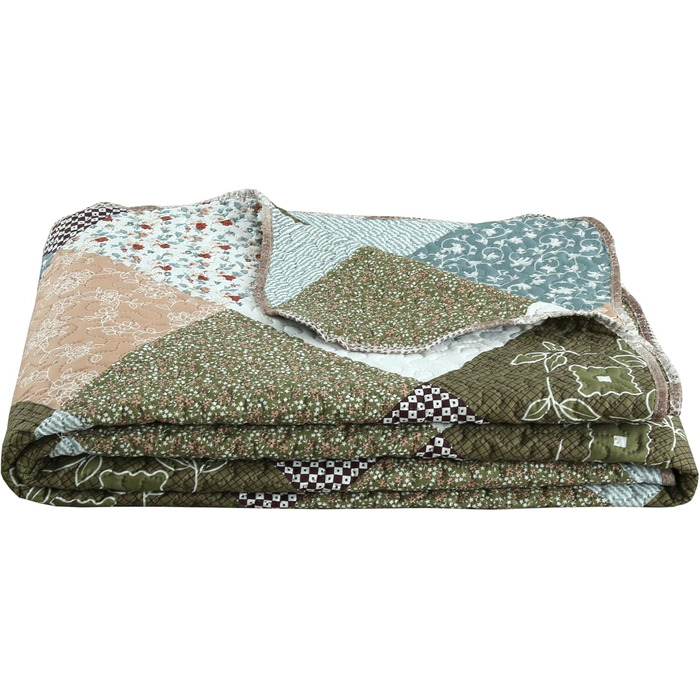 Комплект літньої постільної білизни Marina Decoration з принтом та тисненням, ультрам'який, 3-частинний комплект з 2 наволочками, в клітинку, розмір King