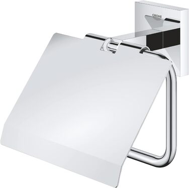 Тримач для туалетного паперу GROHE Start Cube, квадратний, хром, можливість монтажу без свердління, арт. 41102000
