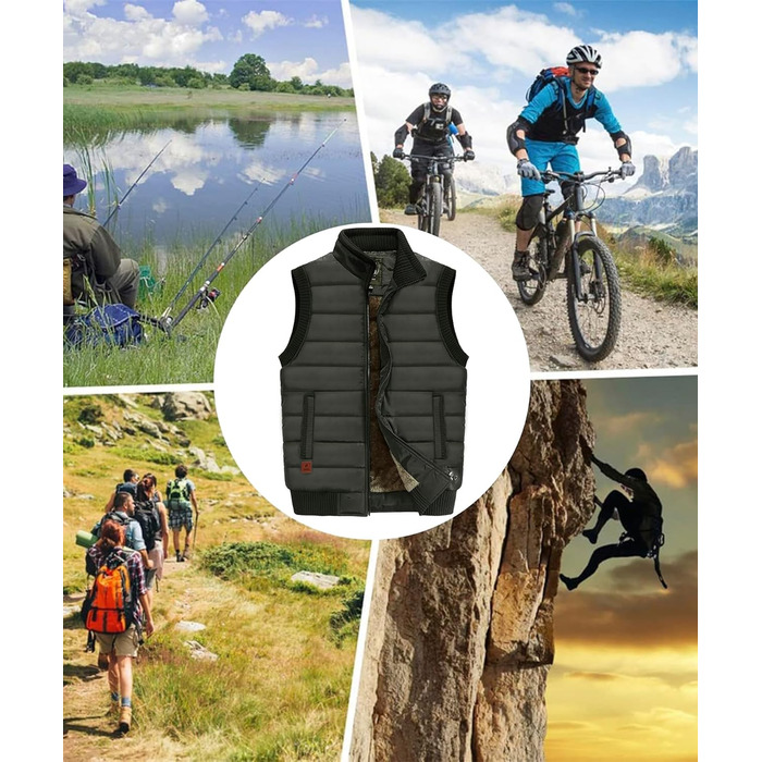 Чоловіча флісова жилетка з багатьма кишенями для риболовлі та активного відпочинку, тепла та зручна (3XL, темно-синій)