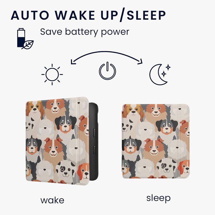 Чохол-книжка kwmobile для Kobo Libra 2 - захисний чохол для eReader, Magnolien Rosa Weiß Altrosa (багато варіантів: білий, світло-коричневий, сірий)