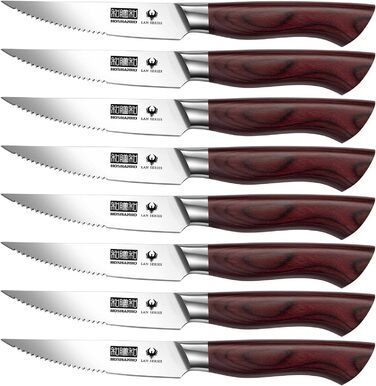 Набір кухонних ножів HOSHANHO (8 шт.) з нержавіючої сталі, професійний японський шеф-ніж, 20 см, з ергономічною ручкою