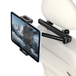 Тримач для планшета в авто FINTIE - універсальний, поворотний на 360°, висувний, для iPad, Samsung Tab, смартфонів, Kindle, Switch (4.7-13 дюймів)