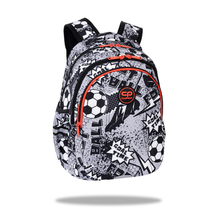 Багатофункціональний шкільний рюкзак CoolPack чорний з принтом 
