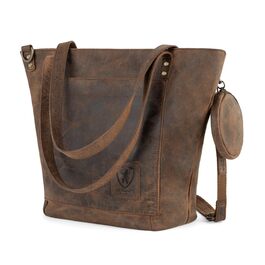 Сумка жіноча шкіряна через плече Berliner Bags Verona Vintage (Earth) - велика шопер сумка з YKK блискавкою